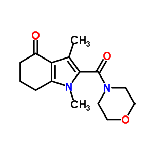 4H-indol-4-one,1,5,6,7-tetrahydro-1,3-dimethyl-2-(4-morpholinylcarbonyl)-Structure,84990-23-8Structure 4H-indol-4-one,1,5,6,7-tetrahydro-1,3-dimethyl-2-(4-morpholinylcarbonyl)- Structure,84990-23-8Structure