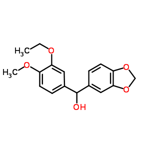 1,3-Benzodioxole-5-methanol ,a-(3-ethoxy-4-methoxyphenyl)-Structure,851958-65-1Structure 1,3-Benzodioxole-5-methanol ,a-(3-ethoxy-4-methoxyphenyl)- Structure,851958-65-1Structure