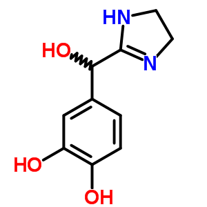 (9ci)-4-[(s)-(4,5-二氫-1H-咪唑-2-基)羥基甲基]-1,2-苯二醇結(jié)構(gòu)式_85232-93-5結(jié)構(gòu)式