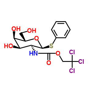 2-脫氧-1-硫代-2-(2,2,2-三氯乙氧基甲酰胺)-beta-D-半乳糖吡喃糖苷苯酯結(jié)構(gòu)式_868230-98-2結(jié)構(gòu)式
