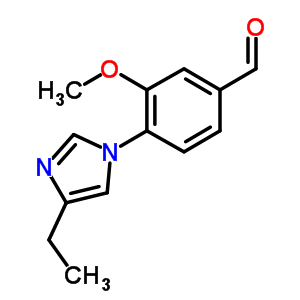 Benzaldehyde, 4-(4-ethyl-1H-imidazol-1-yl)-3-methoxy-Structure,870845-19-5Structure Benzaldehyde, 4-(4-ethyl-1H-imidazol-1-yl)-3-methoxy- Structure,870845-19-5Structure
