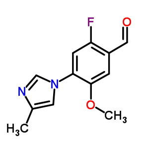 Benzaldehyde, 2-fluoro-5-methoxy-4-(4-methyl-1H-imidazol-1-yl)-Structure,870851-52-8Structure Benzaldehyde, 2-fluoro-5-methoxy-4-(4-methyl-1H-imidazol-1-yl)- Structure,870851-52-8Structure
