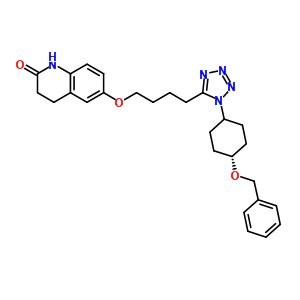 Trans-3,4-dihydro-6-[4-[1-[4-(phenylmethoxy)cyclohexyl]-1h-tetrazol-5-yl]butoxy]-2(1h)-quinolinone Structure,87152-97-4Structure