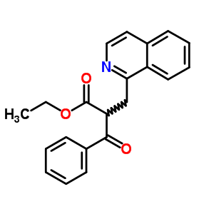 Ethyl 2-(isoquinolin-1-ylmethyl)-3-oxo-3-phenyl-propanoateStructure,87365-05-7Structure Ethyl 2-(isoquinolin-1-ylmethyl)-3-oxo-3-phenyl-propanoate Structure,87365-05-7Structure