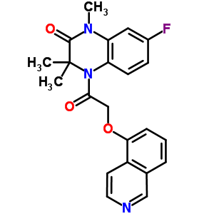 7-氟-3,4-二氫-4-[(5-異喹啉氧基)乙?；鵠-1,3,3-三甲基-2(1H)-喹噁啉酮結(jié)構(gòu)式_878292-27-4結(jié)構(gòu)式