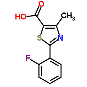 2-(2-氟-苯基)-4-甲基-噻唑-5-羧酸結(jié)構(gòu)式_879070-37-8結(jié)構(gòu)式