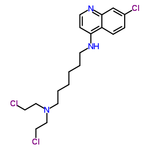 N,n-bis(2-chloroethyl)-n-(7-chloroquinolin-4-yl)hexane-1,6-diamineStructure,88618-72-8Structure N,n-bis(2-chloroethyl)-n-(7-chloroquinolin-4-yl)hexane-1,6-diamine Structure,88618-72-8Structure