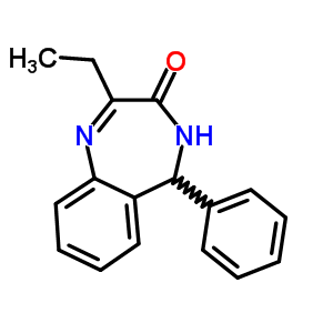 3H-1,4-benzodiazepin-3-one,2-ethyl-4,5-dihydro-5-phenyl-Structure,88629-06-5Structure 3H-1,4-benzodiazepin-3-one,2-ethyl-4,5-dihydro-5-phenyl- Structure,88629-06-5Structure
