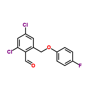 2,4-Dichloro-6-(4-fluoro-phenoxymethyl)-benzaldehydeStructure,886362-88-5Structure 2,4-Dichloro-6-(4-fluoro-phenoxymethyl)-benzaldehyde Structure,886362-88-5Structure