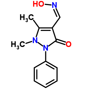 1,5-Dimethyl-3-oxo-2-phenyl-2,3-dihydro-1h-pyrazole-4-carbaldehyde oximeStructure,89169-88-0Structure 1,5-Dimethyl-3-oxo-2-phenyl-2,3-dihydro-1h-pyrazole-4-carbaldehyde oxime Structure,89169-88-0Structure