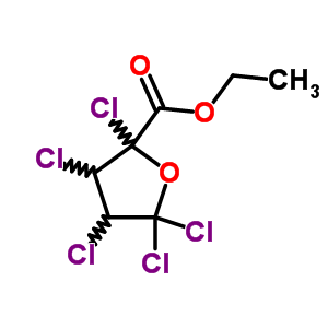 (7CI)-2,3,4,5,5-五氯四氫-2-甲酸乙酯結(jié)構(gòu)式_89975-49-5結(jié)構(gòu)式