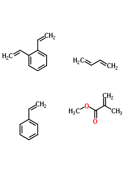 2-甲基丙烯酸甲酯與 1,3-丁二烯二乙烯基苯和乙烯基苯的聚合物結(jié)構(gòu)式_9035-90-9結(jié)構(gòu)式