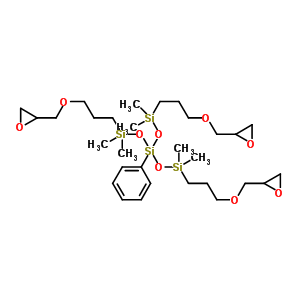 Tris(glycidoxypropyldimethylsiloxy)phenylsilaneStructure,90393-83-2Structure Tris(glycidoxypropyldimethylsiloxy)phenylsilane Structure,90393-83-2Structure
