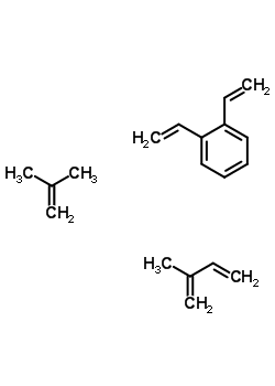 Benzene, diethenyl-, polymer with 2-methyl-1,3-butadiene and 2-methyl-1-propeneStructure,9060-33-7Structure Benzene, diethenyl-, polymer with 2-methyl-1,3-butadiene and 2-methyl-1-propene Structure,9060-33-7Structure