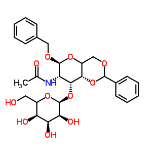 Benzyl 2-acetamido-2-deoxy-3-o-(beta-d-galactopyranosyl)-4,6-benzylidene-alpha-d-galactosideStructure,90754-58-8Structure Benzyl 2-acetamido-2-deoxy-3-o-(beta-d-galactopyranosyl)-4,6-benzylidene-alpha-d-galactoside Structure,90754-58-8Structure