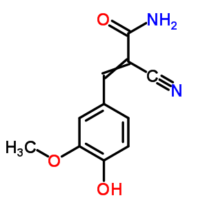 2-Cyano-3-(4-hydroxy-3-methoxy-phenyl)prop-2-enamideStructure,91138-32-8Structure 2-Cyano-3-(4-hydroxy-3-methoxy-phenyl)prop-2-enamide Structure,91138-32-8Structure