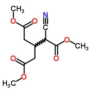Dimethyl 2-cyano-3-(methoxycarbonylmethyl)pentanedioateStructure,91248-71-4Structure Dimethyl 2-cyano-3-(methoxycarbonylmethyl)pentanedioate Structure,91248-71-4Structure