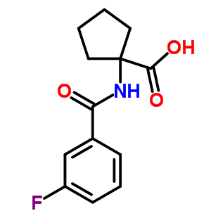 1-(3-氟-苯甲?；被?-環(huán)戊烷羧酸結(jié)構(gòu)式_912771-14-3結(jié)構(gòu)式
