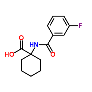 1-(3-氟-苯甲?；被?-環(huán)己烷羧酸結(jié)構(gòu)式_912771-16-5結(jié)構(gòu)式
