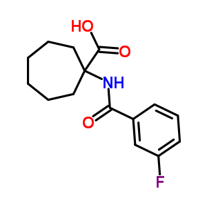 1-(3-氟-苯甲?；被?-環(huán)庚烷羧酸結(jié)構(gòu)式_912771-18-7結(jié)構(gòu)式