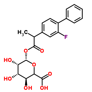 氟比洛芬?；?beta-D-葡糖苷酸結(jié)構(gòu)式_91683-37-3結(jié)構(gòu)式