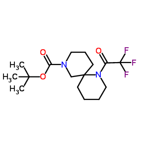1-(2,2,2-三氟乙?；?-1,8-二氮雜螺[5.5]十一烷-8-羧酸 1,1-二甲基乙酯結(jié)構(gòu)式_918896-29-4結(jié)構(gòu)式