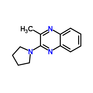 3-Methyl-2-pyrrolidin-1-yl-quinoxalineStructure,91959-07-8Structure 3-Methyl-2-pyrrolidin-1-yl-quinoxaline Structure,91959-07-8Structure