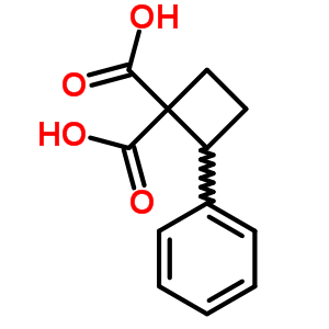 1,1-Cyclobutanedicarboxylicacid, 2-phenyl-Structure,91963-65-4Structure 1,1-Cyclobutanedicarboxylicacid, 2-phenyl- Structure,91963-65-4Structure