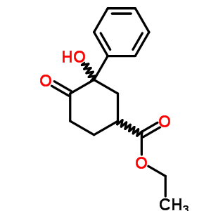 Cyclohexanecarboxylicacid, 3-hydroxy-4-oxo-3-phenyl-, ethyl esterStructure,92582-06-4Structure Cyclohexanecarboxylicacid, 3-hydroxy-4-oxo-3-phenyl-, ethyl ester Structure,92582-06-4Structure