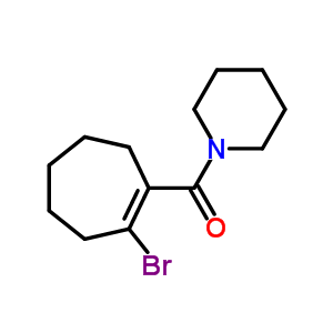 Methanone,(2-bromo-1-cyclohepten-1-yl)-1-piperidinyl-Structure,93308-78-2Structure Methanone,(2-bromo-1-cyclohepten-1-yl)-1-piperidinyl- Structure,93308-78-2Structure