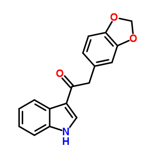 2-(1,3-苯并二氧雜環(huán)戊烯l-5-基)-1-(1H-吲哚-3-基)-乙酮結(jié)構(gòu)式_93325-40-7結(jié)構(gòu)式
