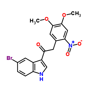 1-(5-溴-1H-吲哚-3-基)-2-(4,5-二甲氧基-2-硝基苯基)-乙酮結(jié)構(gòu)式_94331-81-4結(jié)構(gòu)式