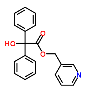 吡啶-3-甲基 2-羥基-2,2-二苯基-乙酸酯結(jié)構(gòu)式_94623-70-8結(jié)構(gòu)式