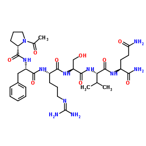 1-乙?；?L-脯氨酰-L-苯丙氨酰-L-精氨酰-L-絲氨酰-L-纈氨酰-L-谷氨二酰胺結(jié)構(gòu)式_97145-43-2結(jié)構(gòu)式